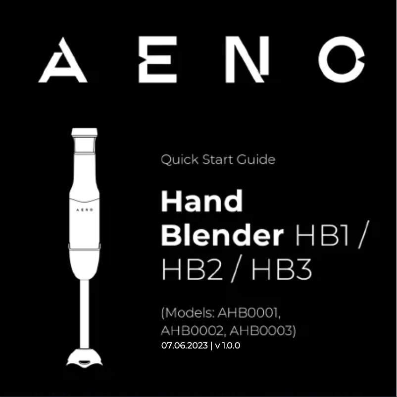 Page 1 de la notice Guide de démarrage rapide AENO HB1