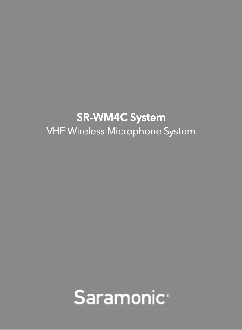 Page 1 de la notice Manuel utilisateur Saramonic SR-WM4C