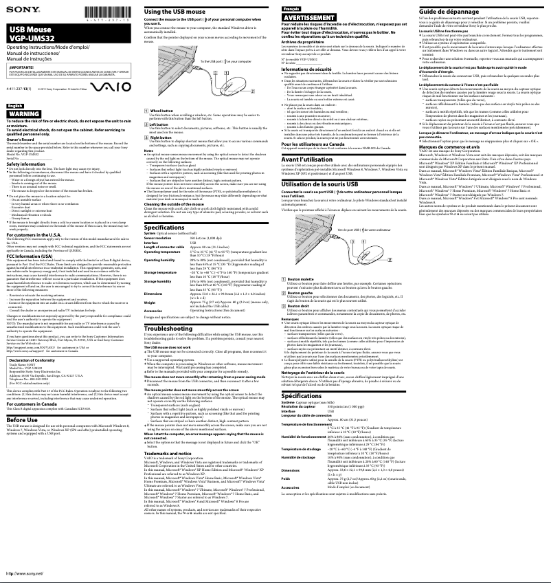Página 1 del manual Manual de usuario Sony VGP-UMS32