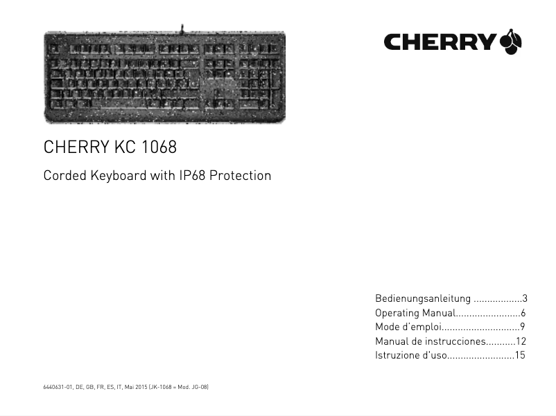 Image de la première page du manuel de l'appareil KC 1068