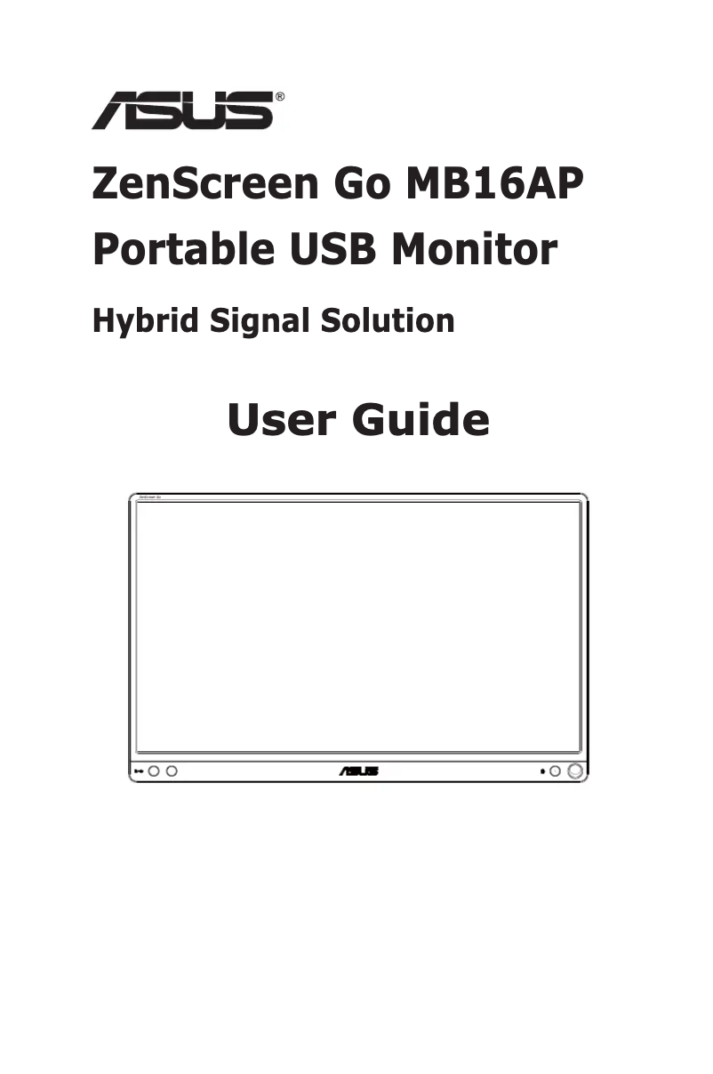 Page 1 de la notice Manuel utilisateur Asus ZenScreen GO MB16AP