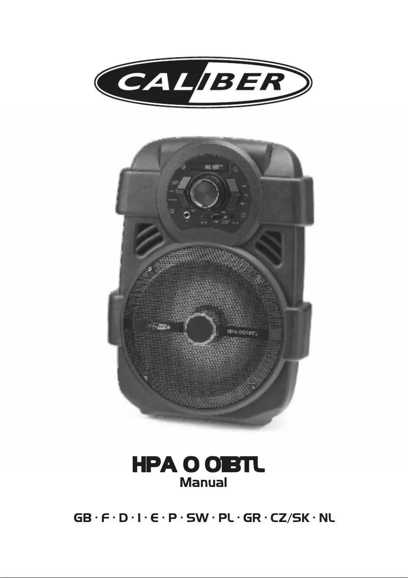 Page n°1 - Manuel utilisateur Caliber HPA001BTL