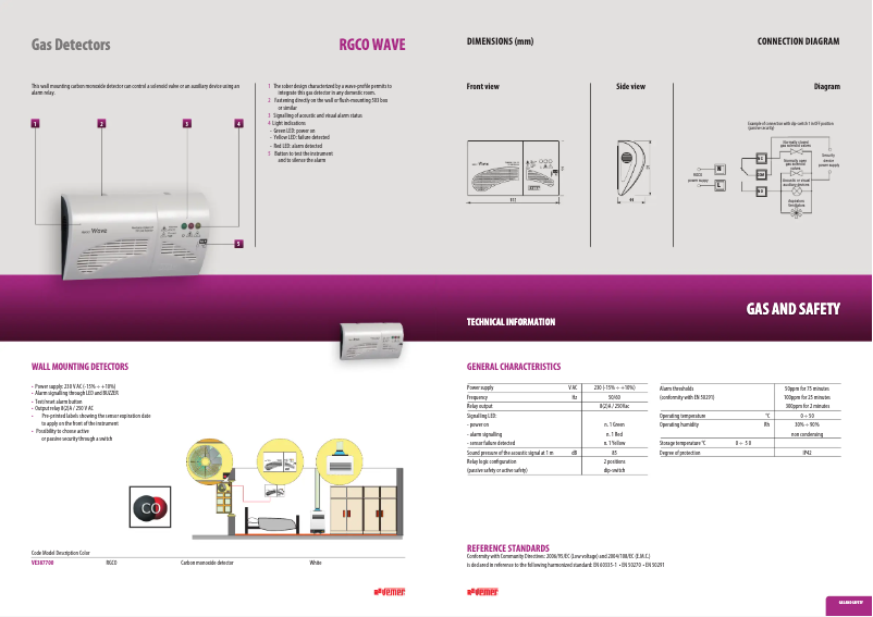 Page n°1 - Fiche technique Vemer RGCO