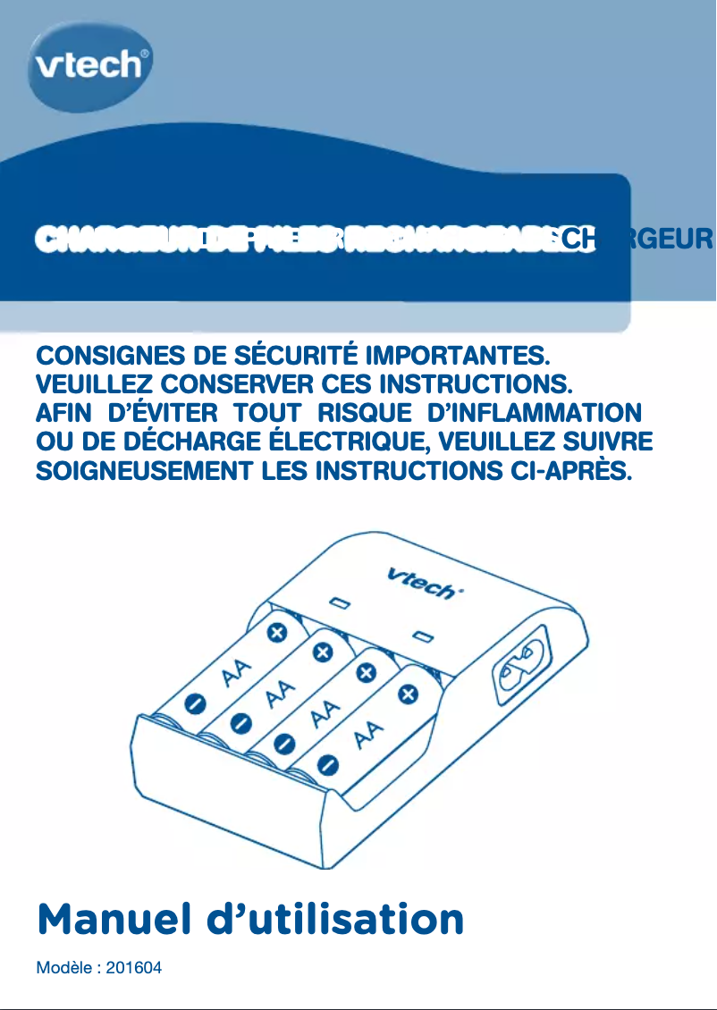Page n°1 - Manuel utilisateur Vtech 201604