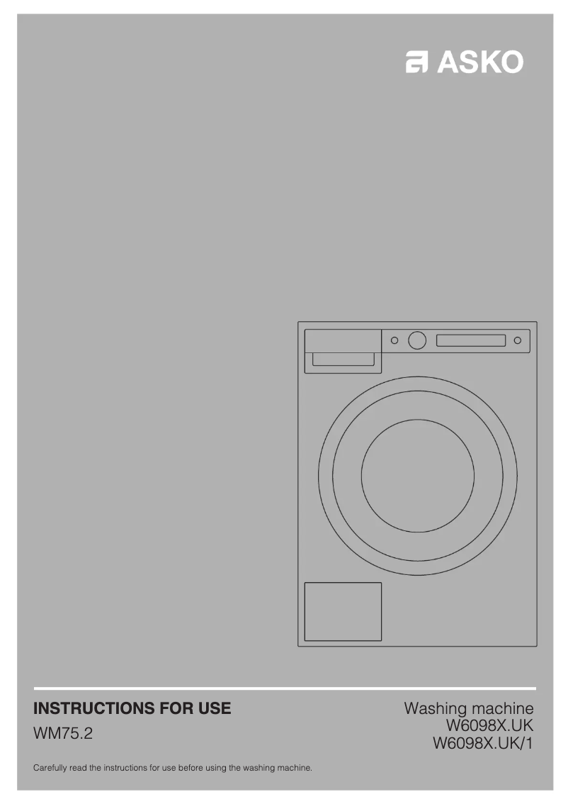 Page 1 de la notice Manuel utilisateur Asko W6098X.S