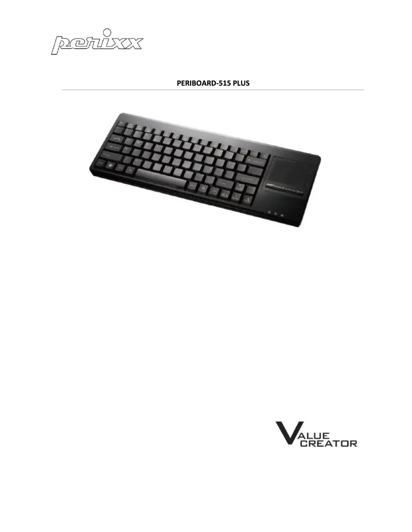 Page 1 de la notice Manuel utilisateur Perixx PERIBOARD-514 Plus