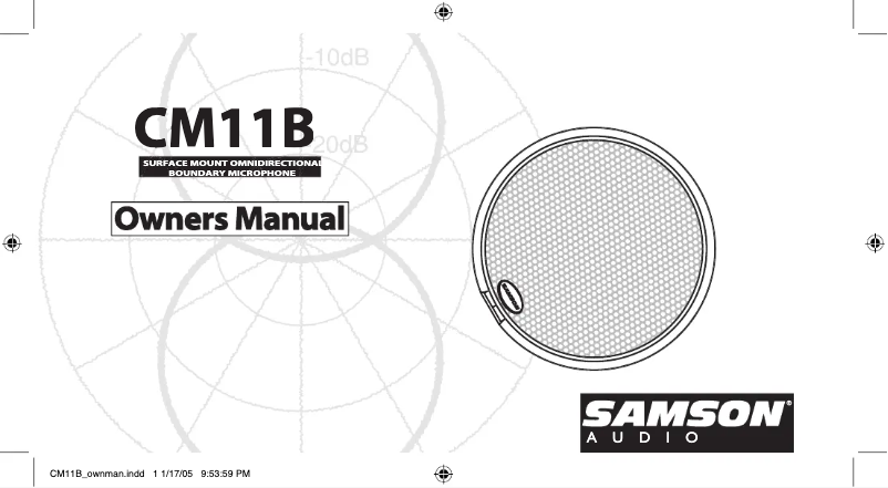 Image de la première page du manuel de l'appareil CM11B