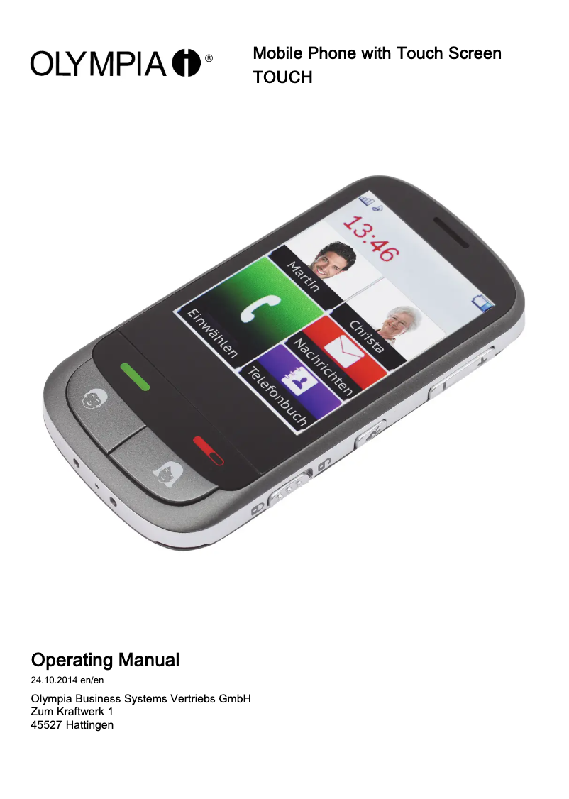 Image de la première page du manuel de l'appareil Touch