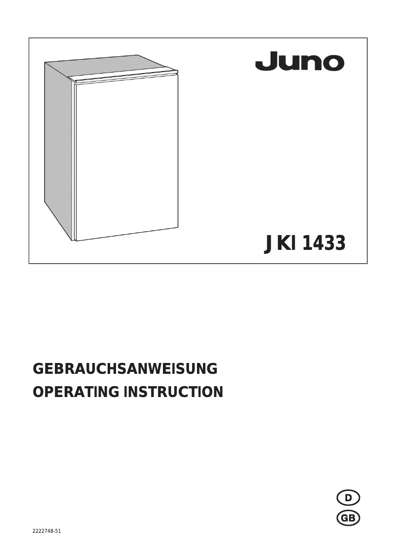 Page n°1 - Manuel utilisateur Juno JKI1433