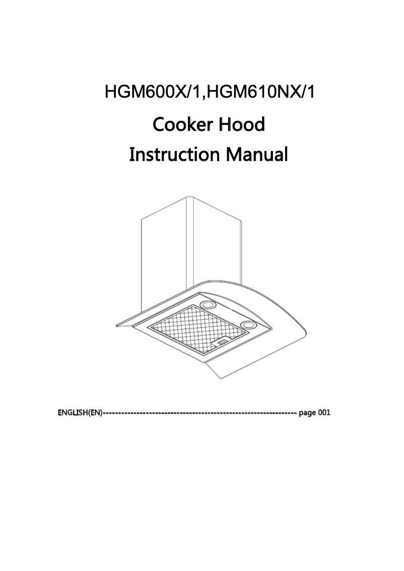 Image de la première page du manuel de l'appareil HGM610NX