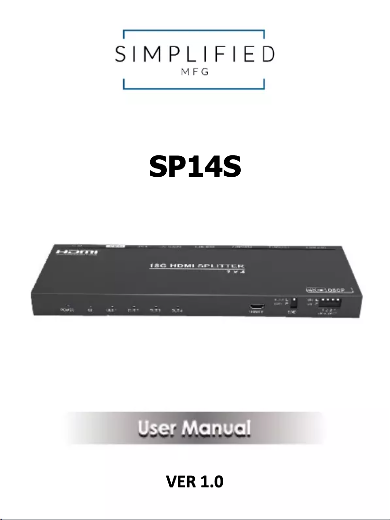 Image de la première page du manuel de l'appareil SP14S