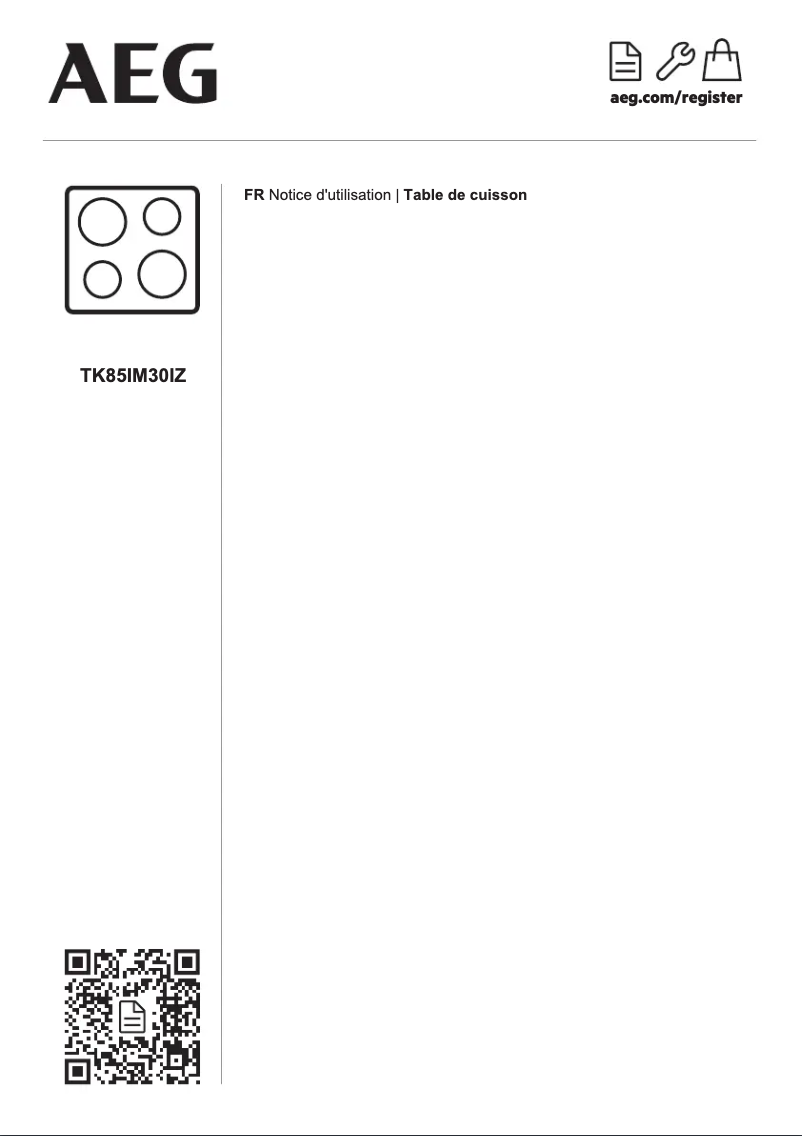 Page n°1 - Manuel utilisateur AEG TK85IM30IZ