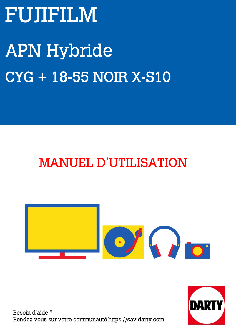 Page 1 de la notice Manuel utilisateur Fuji X-S10