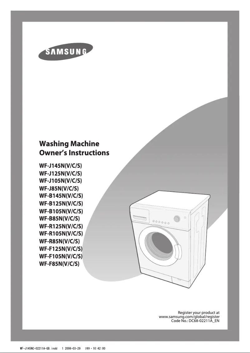 Página 1 del manual Manual de usuario Samsung WF-B145N