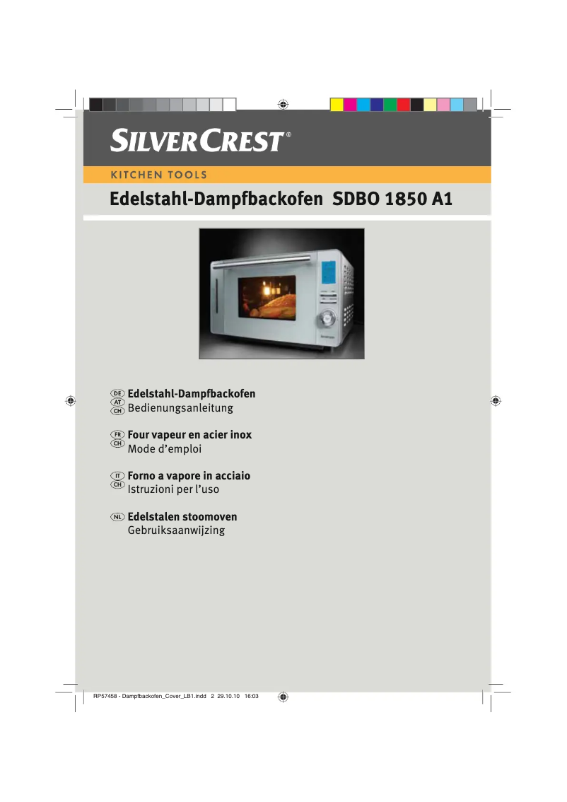 Page 1 de la notice Manuel utilisateur SilverCrest SDBO 1850 A1