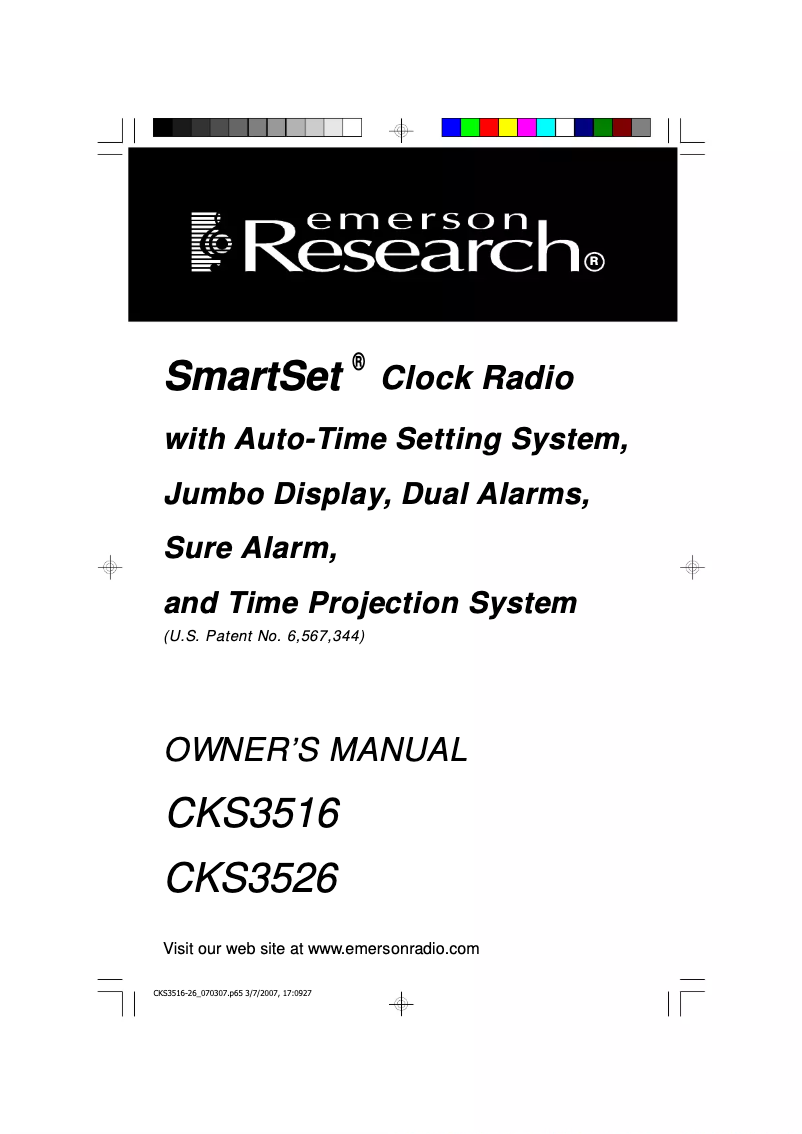 Image de la première page du manuel de l'appareil CKS3516