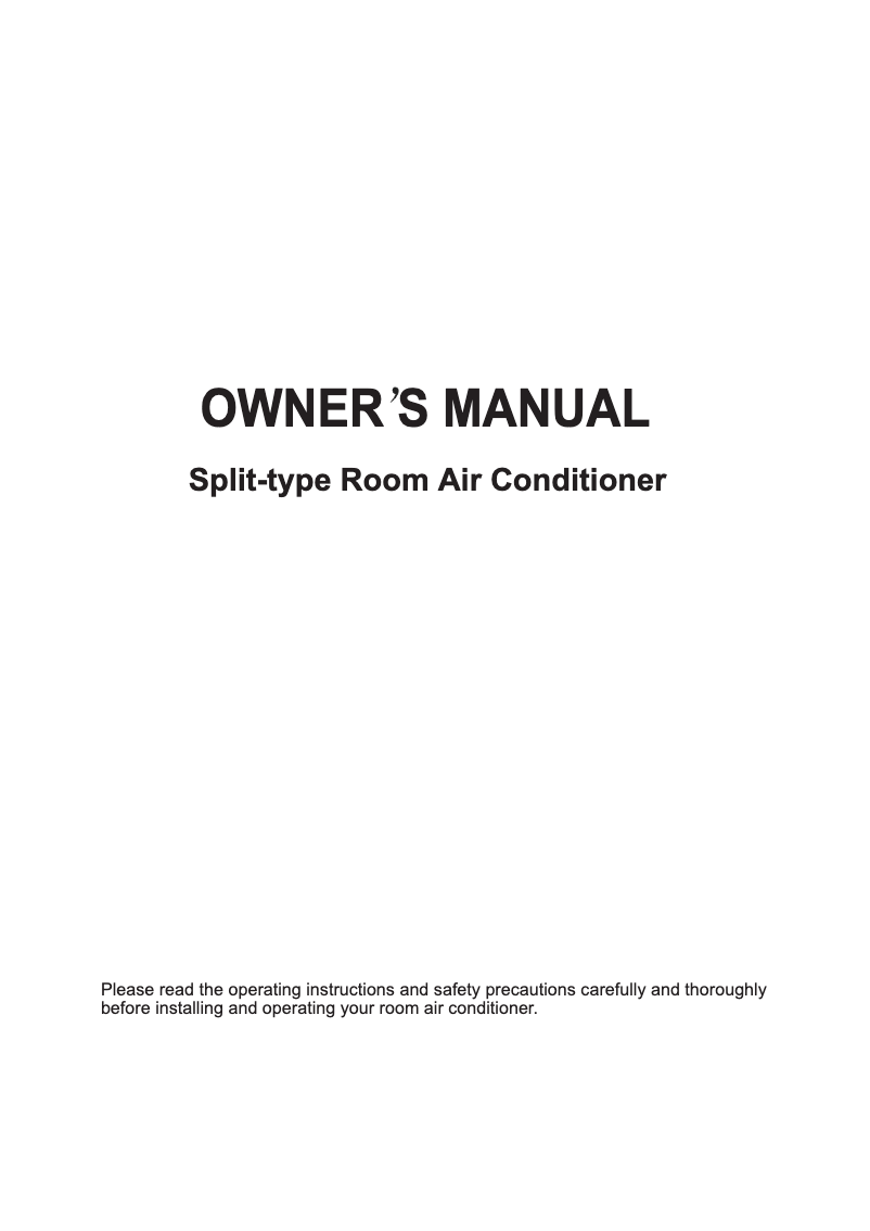 Page 1 de la notice Manuel utilisateur Midea Corona MSC 18HRN1