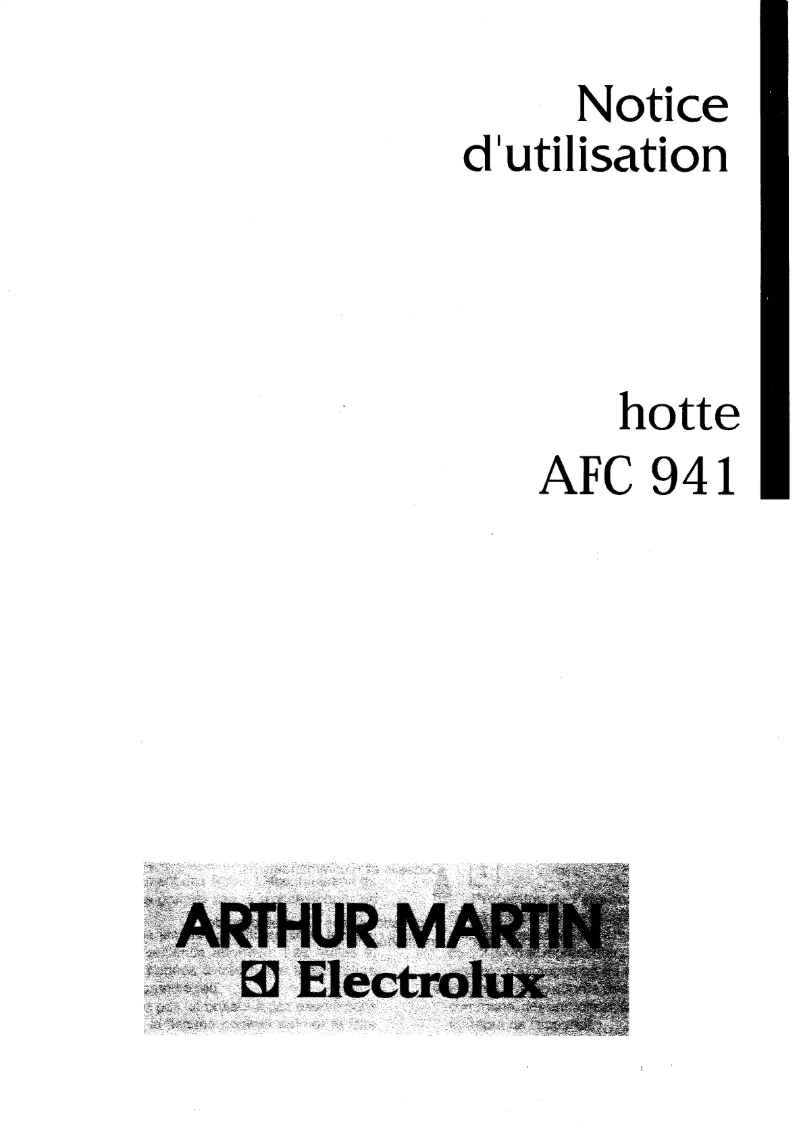 Image de la première page du manuel de l'appareil AFC941W