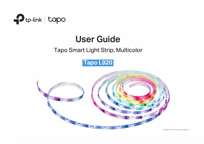 Page n°1 - Manuel utilisateur TP-Link Tapo L920