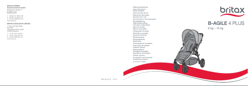 Page n°1 - Manuel utilisateur Britax-Römer B-Agile 4 Plus