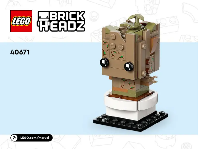 Page 1 de la notice Manuel utilisateur Lego Brickheadz Potted Groot 0671