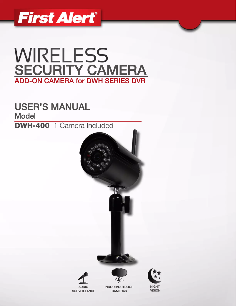 Page 1 de la notice Manuel utilisateur BRK DWH-400