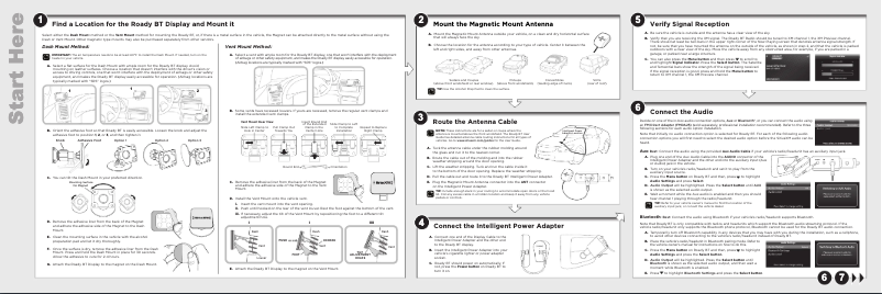 Page n°1 - Guide de démarrage rapide SiriusXM SXVRBT1