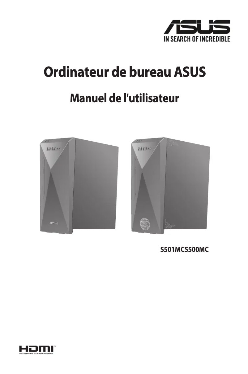 Page n°1 - Manuel utilisateur Asus S500MC