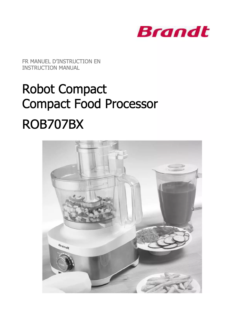 Page 1 de la notice Manuel utilisateur Brandt ROB707BX