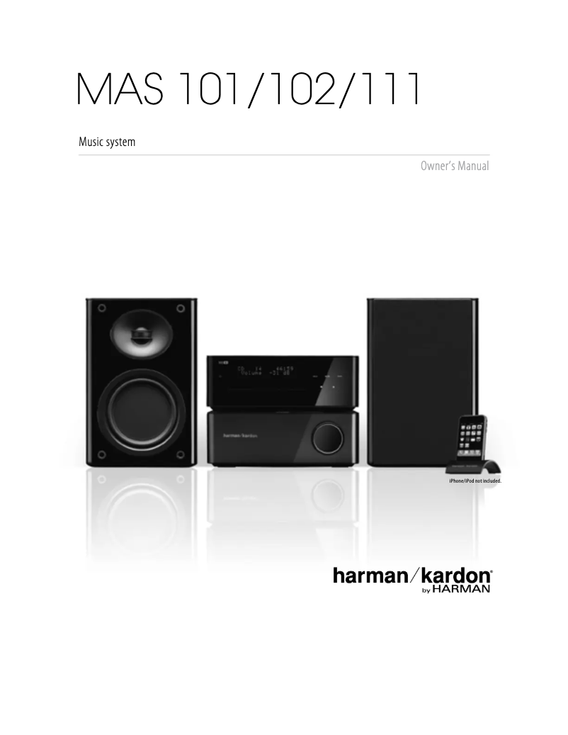 Página 1 del manual Manual de usuario Harman Kardon MAS 101