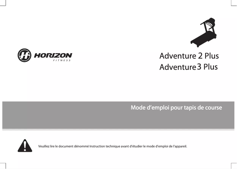 Image de la première page du manuel de l'appareil Adventure 2 Plus