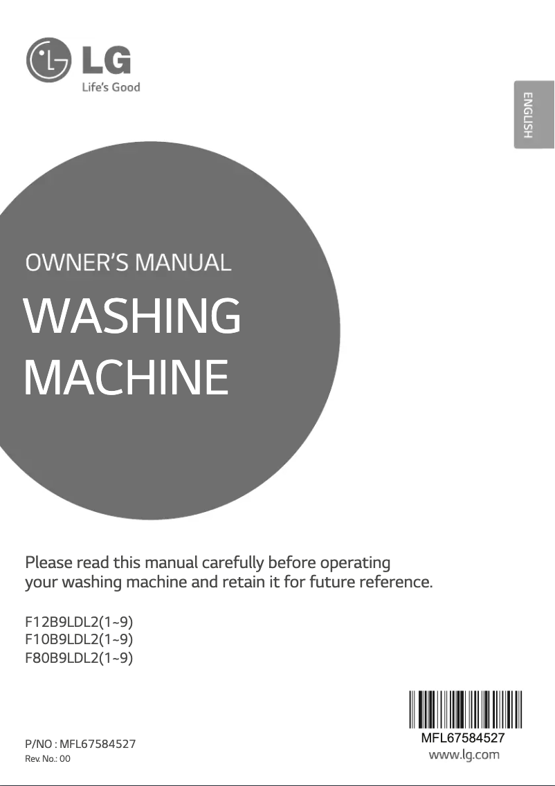 Page 1 de la notice Manuel utilisateur LG F10B9LDL2
