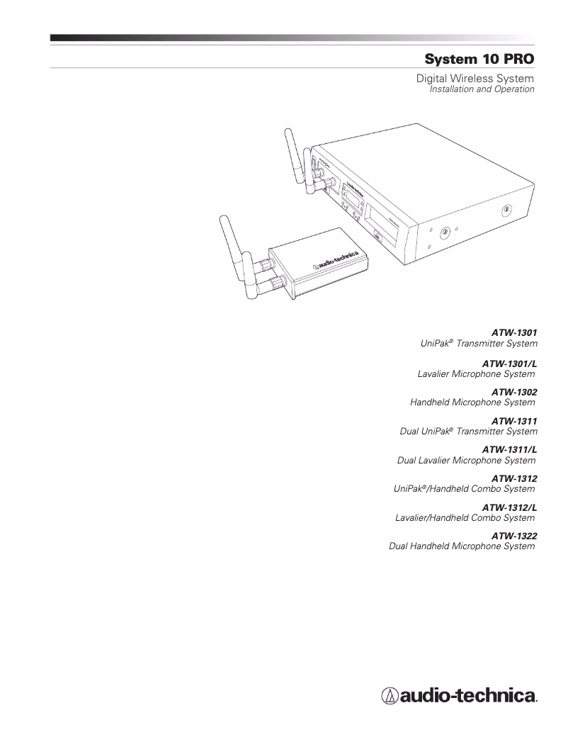 Image de la première page du manuel de l'appareil ATW-1322