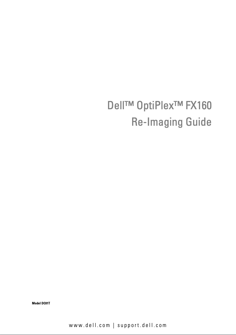 Page n°1 - Manuel utilisateur Dell OptiPlex FX160