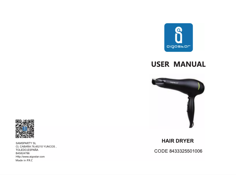 Page n°1 - Manuel utilisateur Aigostar Hannah 32GPJ