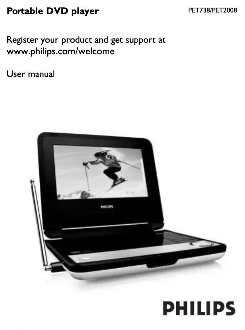 Page 1 de la notice Manuel utilisateur Philips PET2008