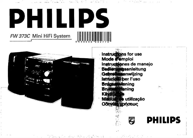Page n°1 - Manuel utilisateur Philips FW373C