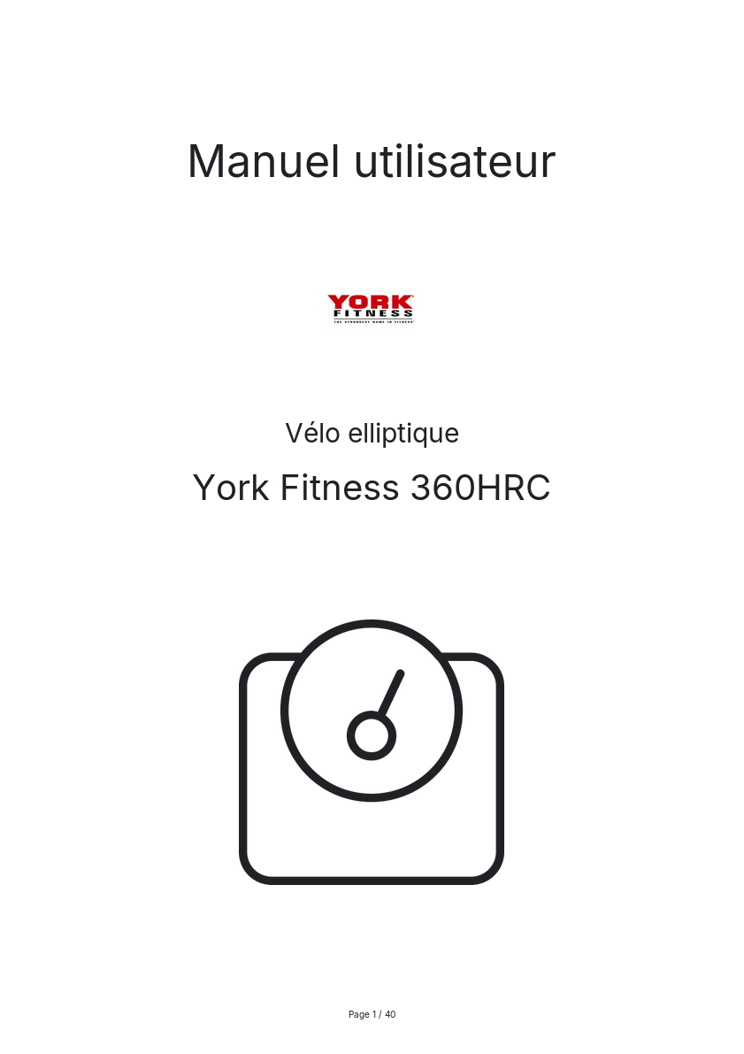 Image de la première page du manuel de l'appareil 360HRC