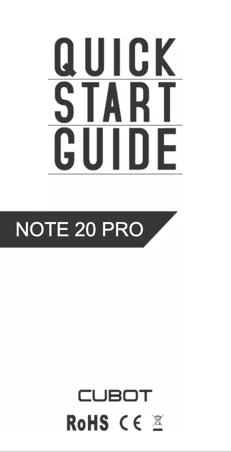 Page 1 of the manual User Manual Cubot Note 20 Pro
