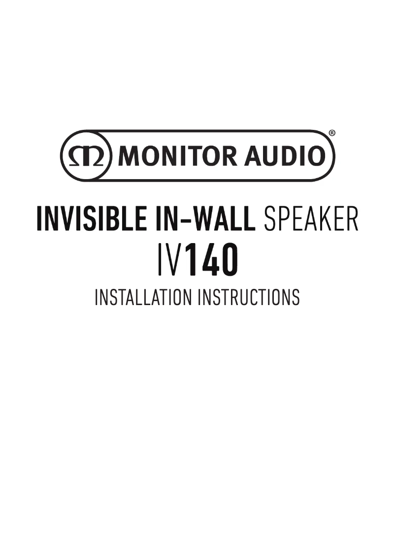 Página 1 del manual Manual de usuario Monitor Audio IV140