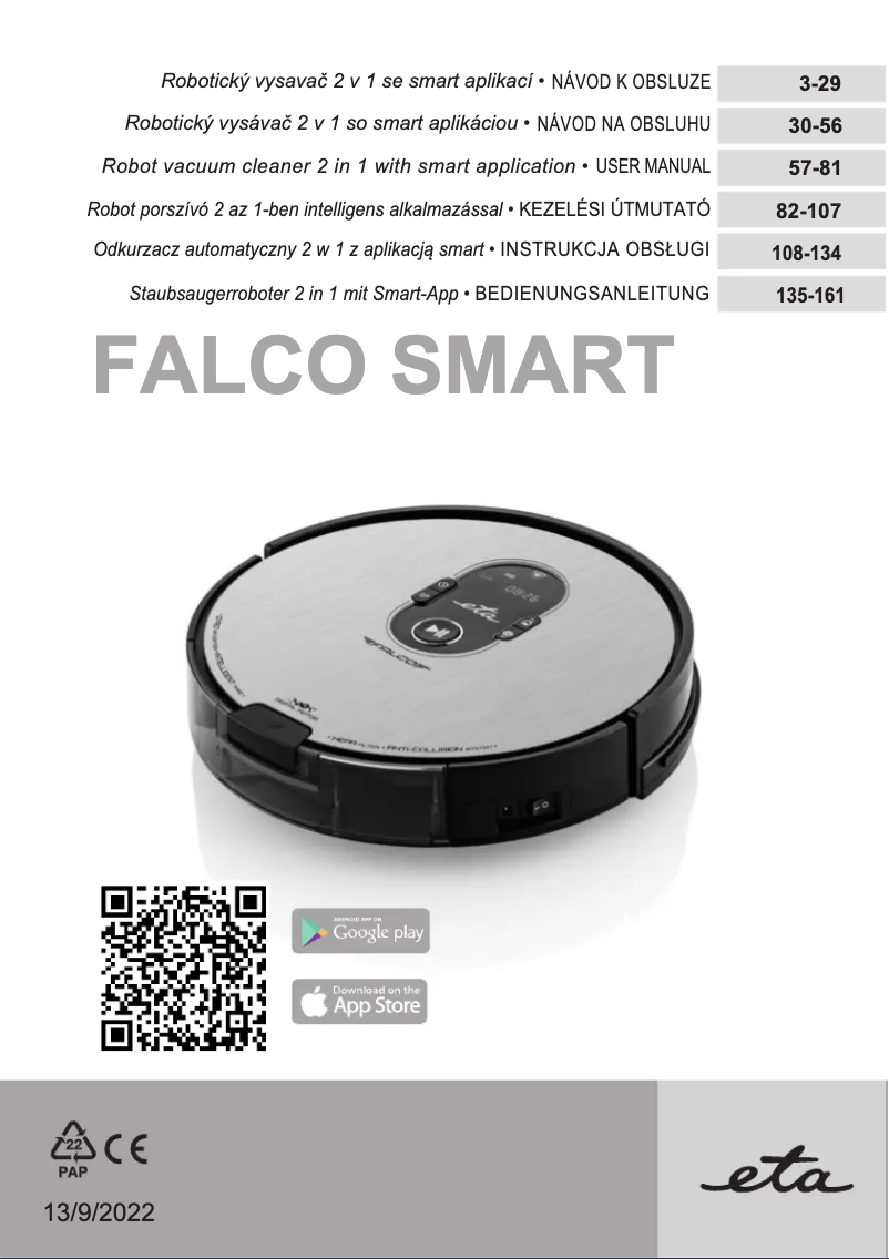 Image de la première page du manuel de l'appareil Falco Smart 2515 90000