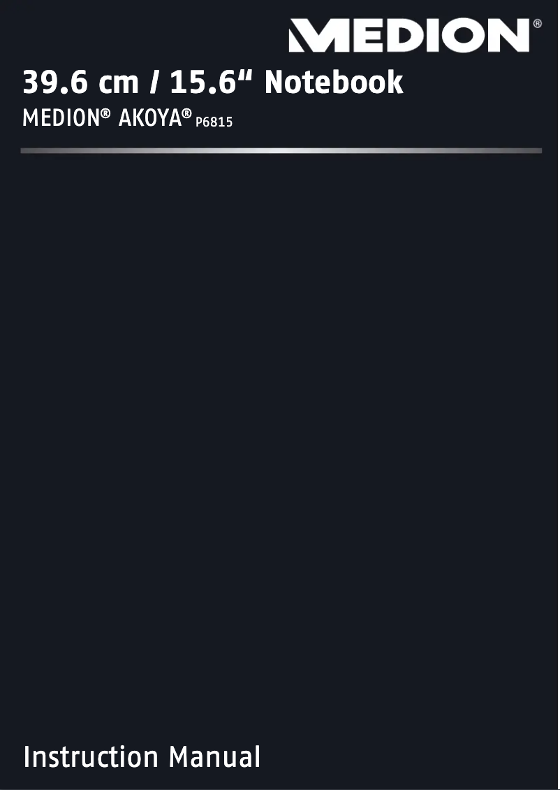 Page n°1 - Manuel utilisateur Medion Akoya P6815