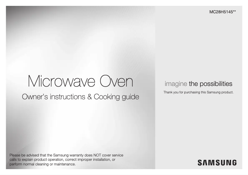 Page 1 de la notice Manuel utilisateur Samsung MC28H5145VK