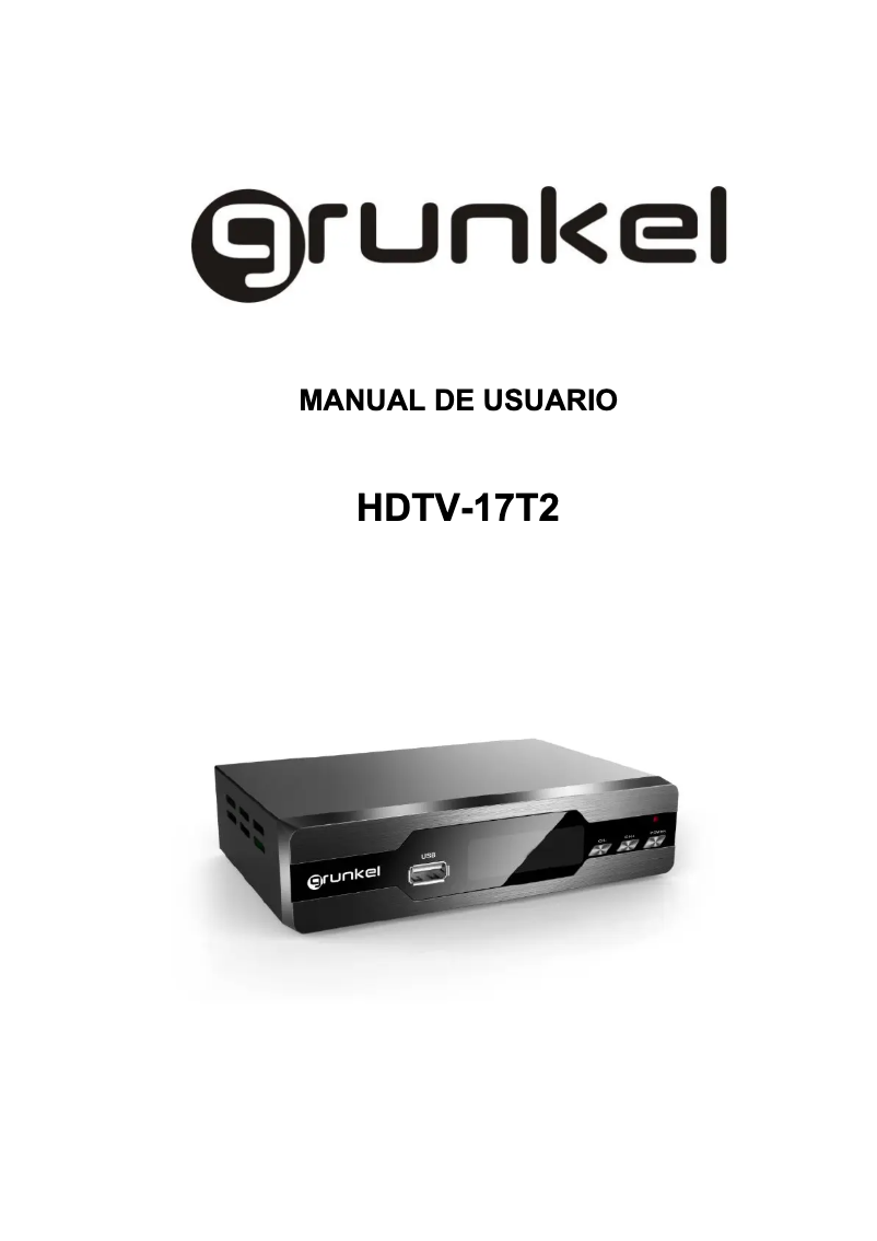 Image de la première page du manuel de l'appareil HDTV-17 T2