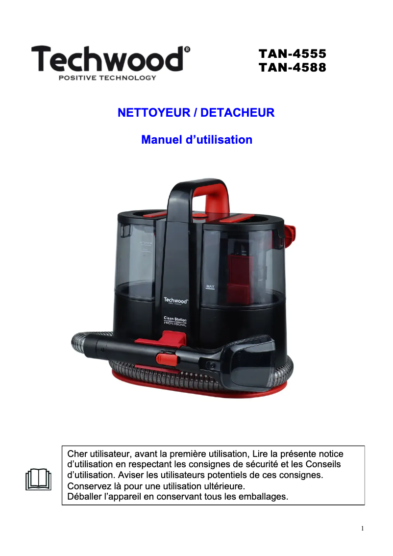 Image de la première page du manuel de l'appareil TAN-4588