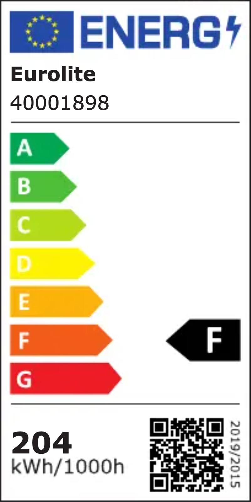 Page n°1 - Label énergétique Eurolite LED PLL-480