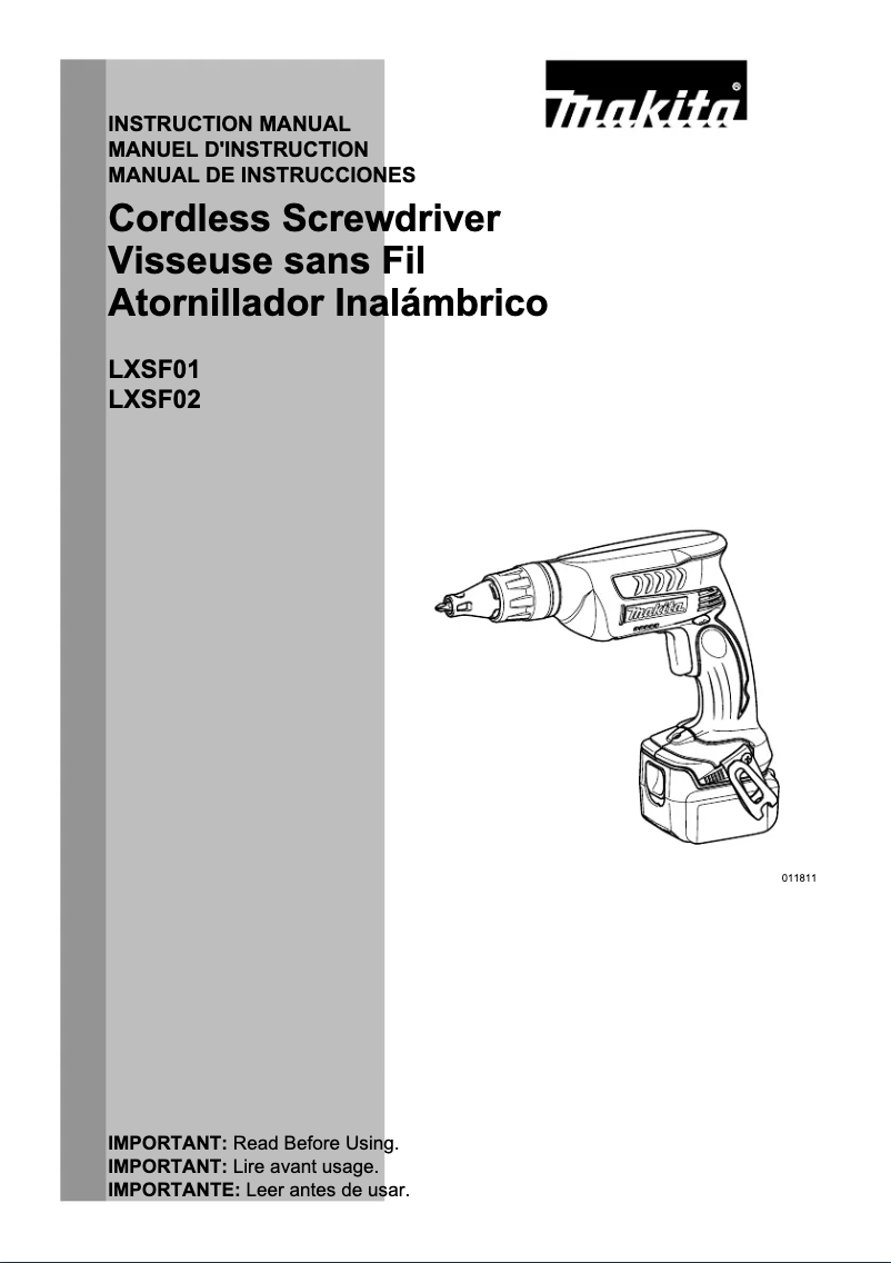 Page n°1 - Manuel utilisateur Makita LXSF01Z