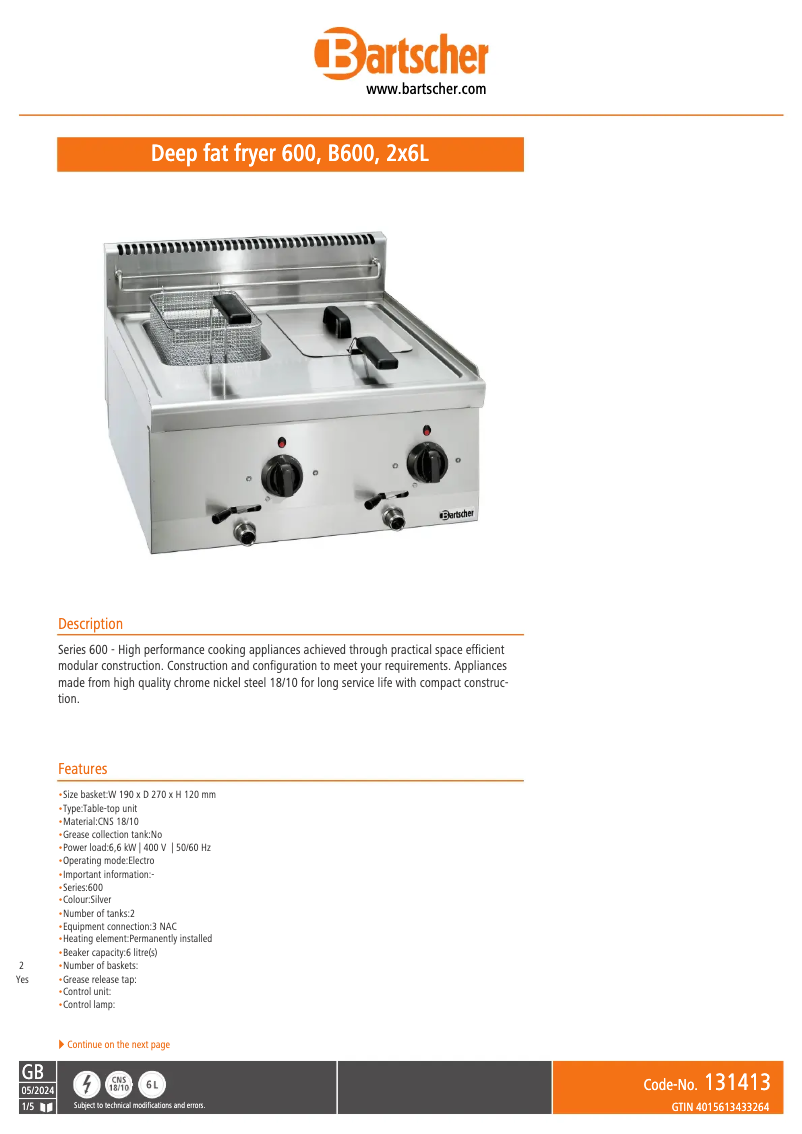 Image de la première page du manuel de l'appareil 131413