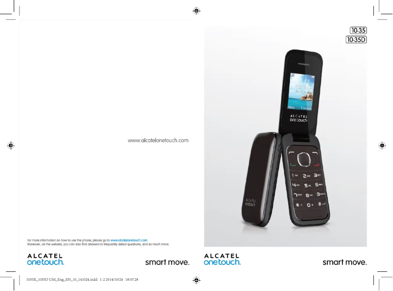 Page 1 de la notice Mode d'emploi Alcatel One Touch 1035X