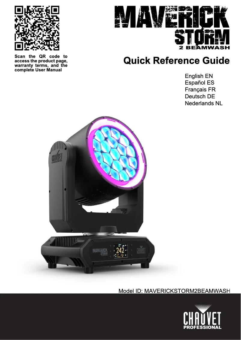 Page n°1 - Manuel utilisateur Chauvet Maverick Storm 2 BeamWash